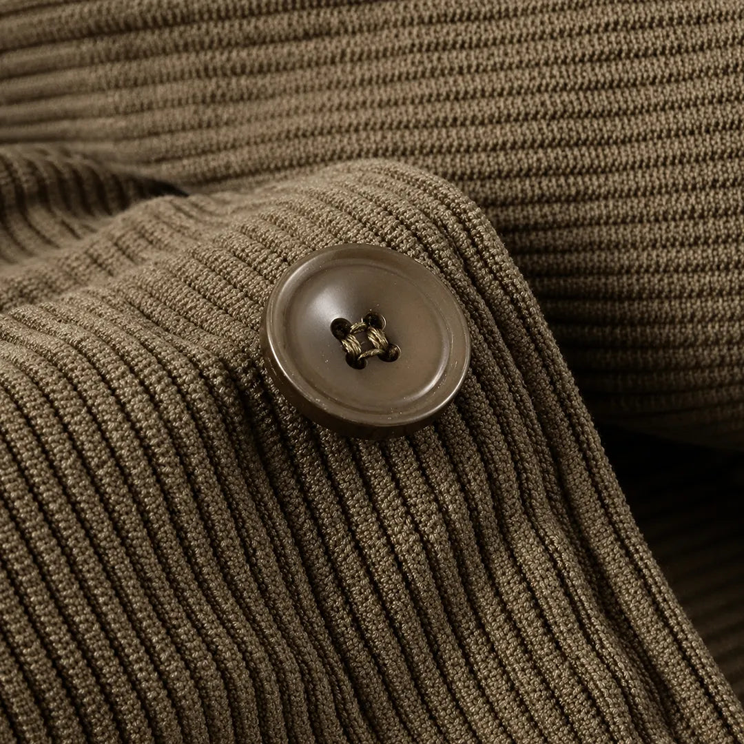 Warm-Lined Corduroy Button Jacket
