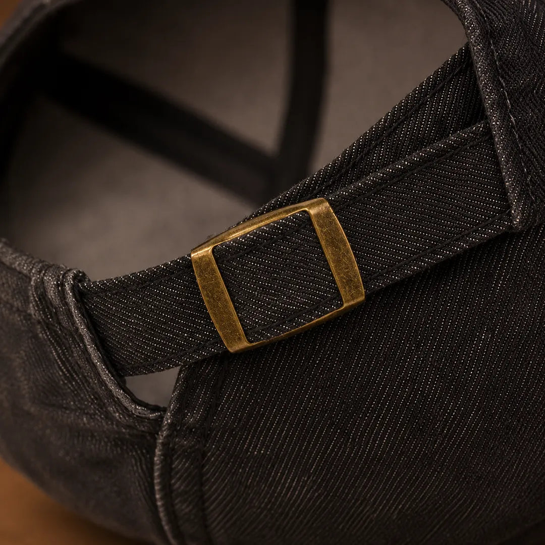 Washed Denim Flat Cap