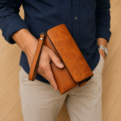 Classic Leather Clutch Wallet