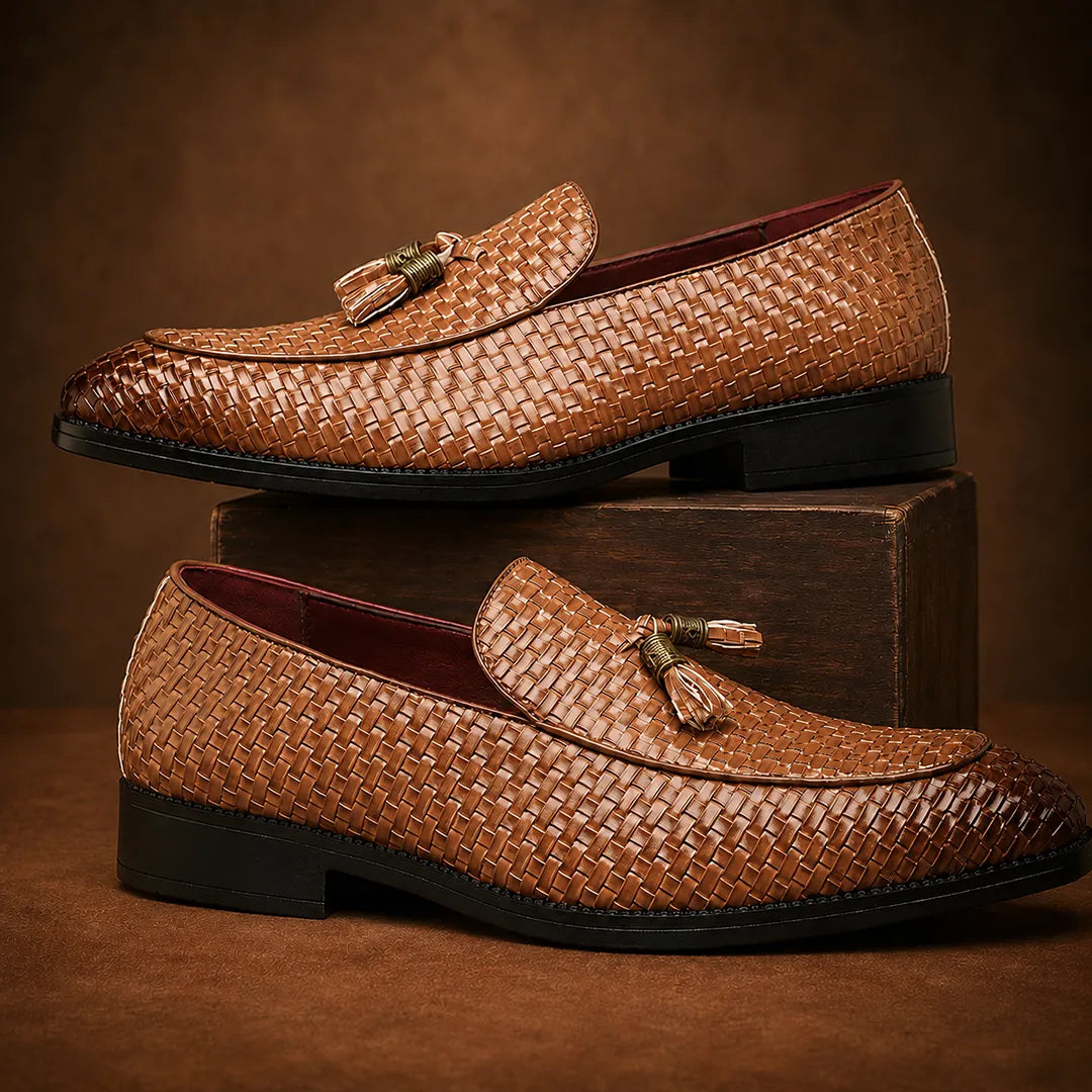 Woven Tassel Loafers
