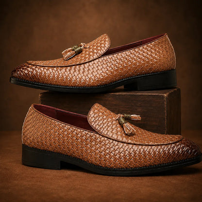 Woven Tassel Loafers