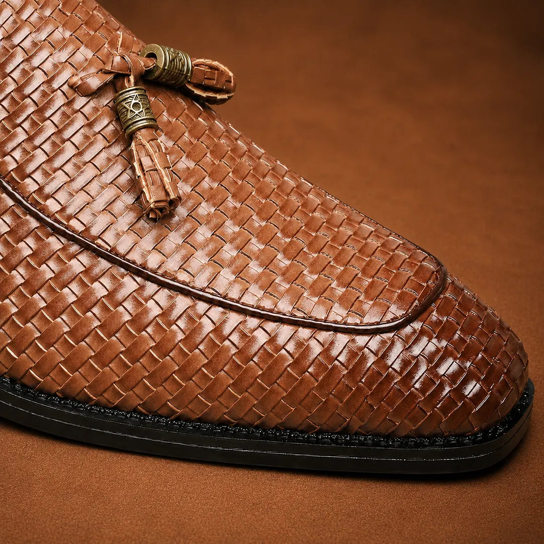 Woven Tassel Loafers