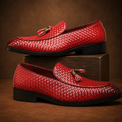 Woven Tassel Loafers