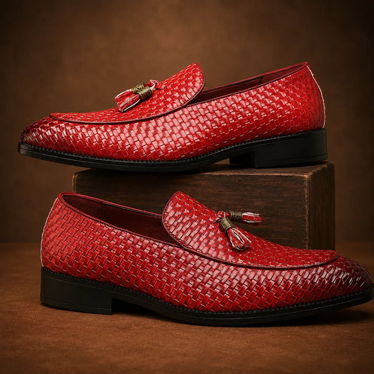 Woven Tassel Loafers