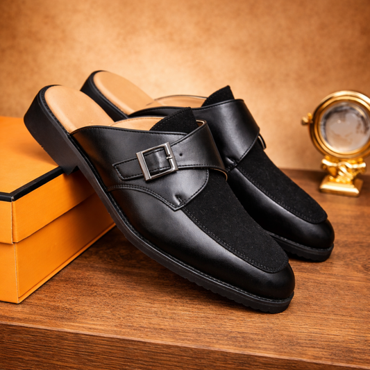 Half-Slip Leather Loafers