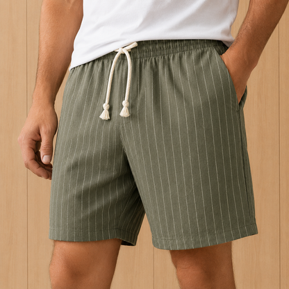 Vertical Stripe Casual Shorts