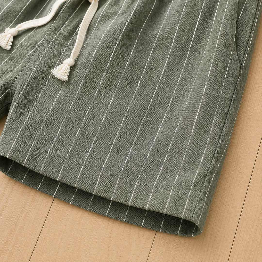 Vertical Stripe Casual Shorts