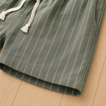 Vertical Stripe Casual Shorts