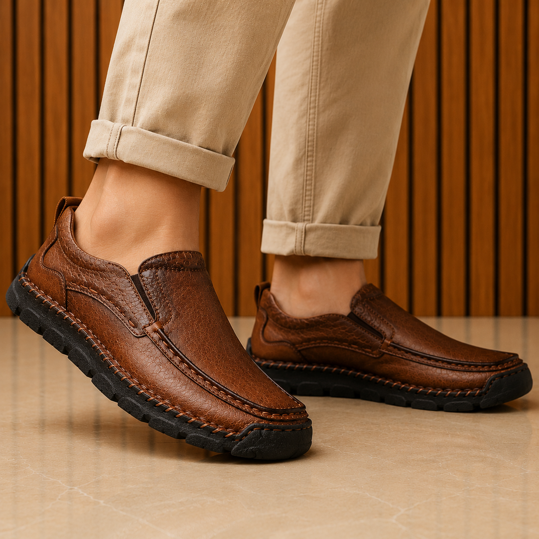 Comfortable Leather Slip-Ons