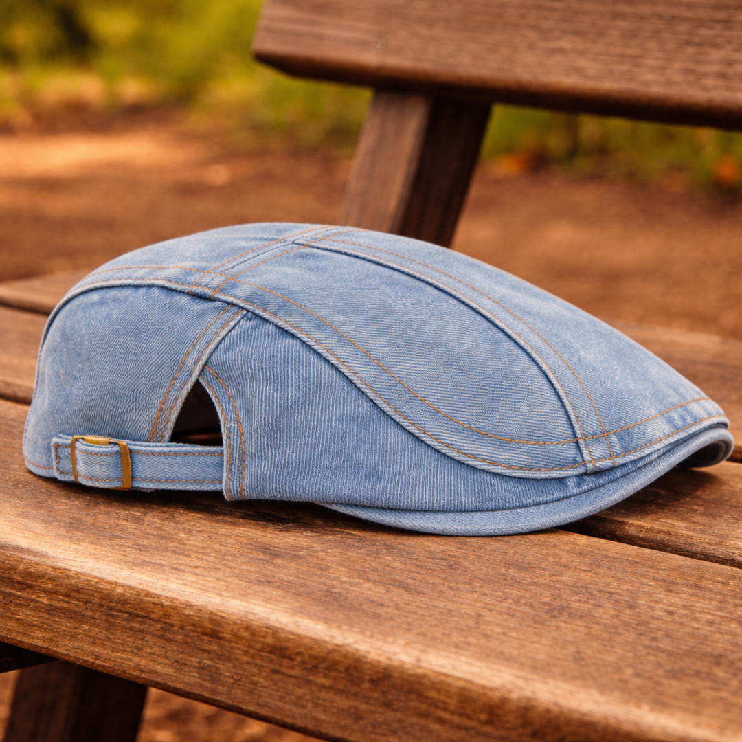 Denim Flat Cap