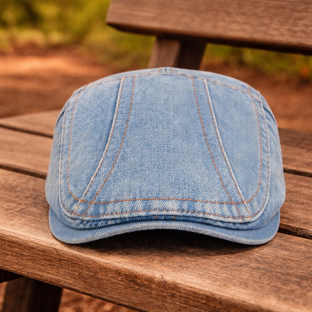 Denim Flat Cap