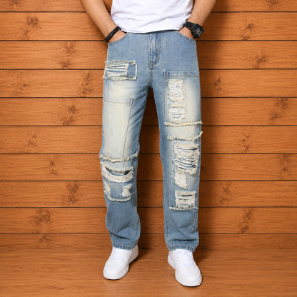 Ripped Denim Pants