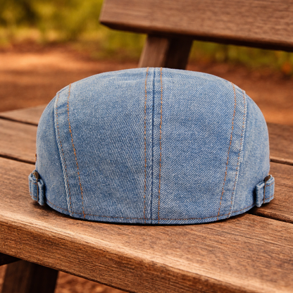 Denim Flat Cap