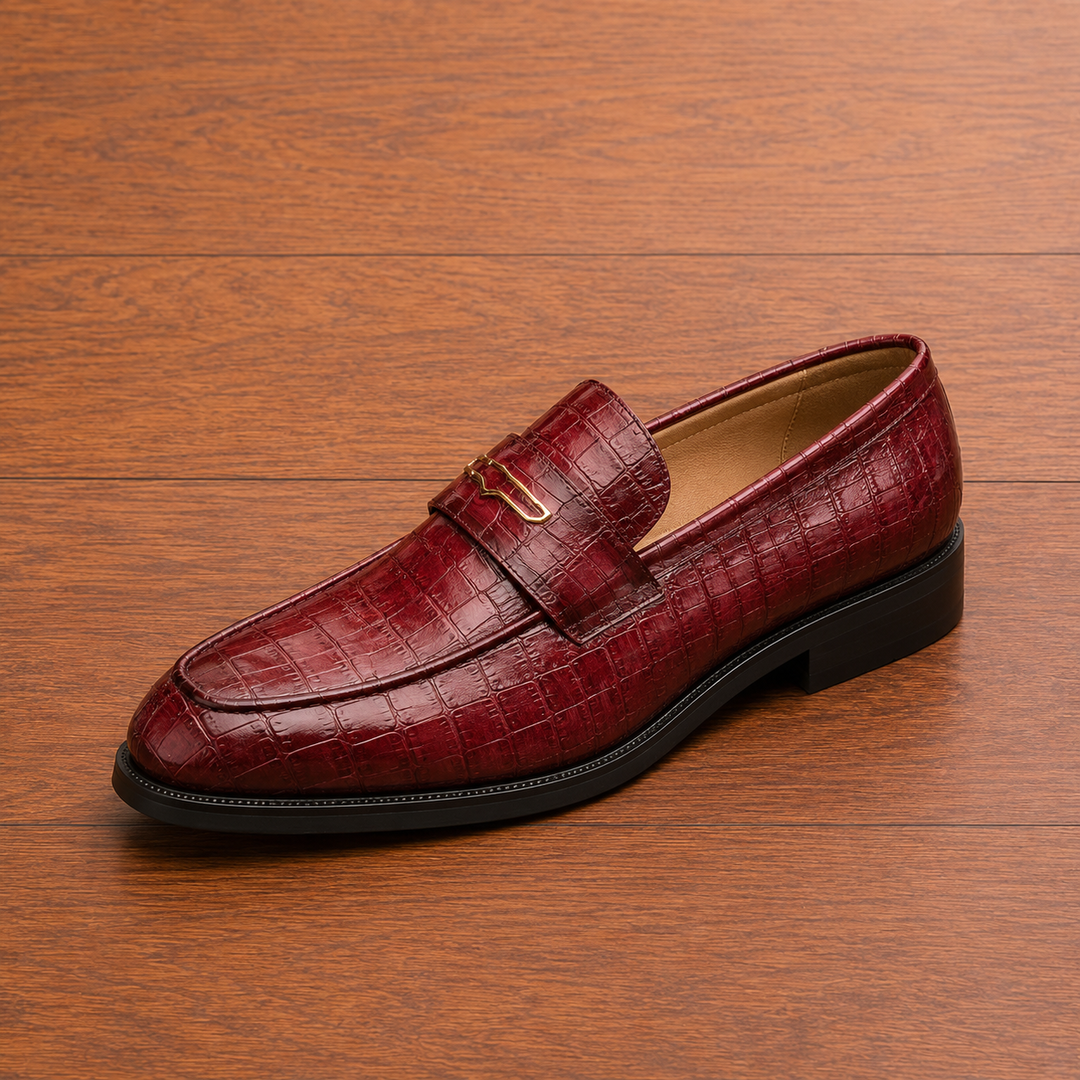 Croc Embossed Dress Loafers
