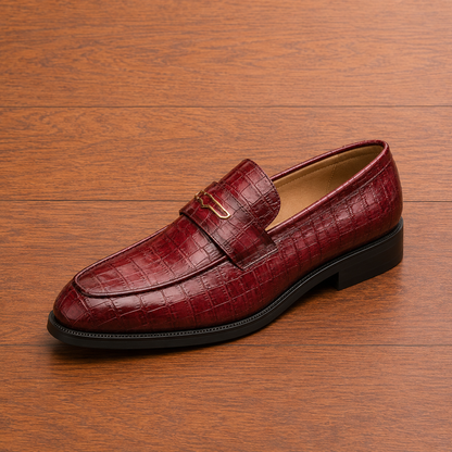 Croc Embossed Dress Loafers
