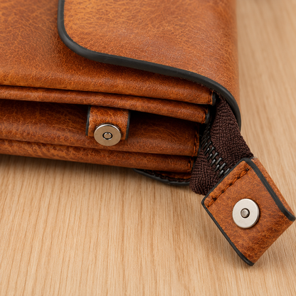 Classic Leather Clutch Wallet