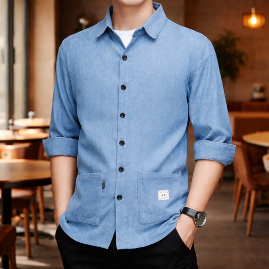 Long-sleeved Corduroy Shirt