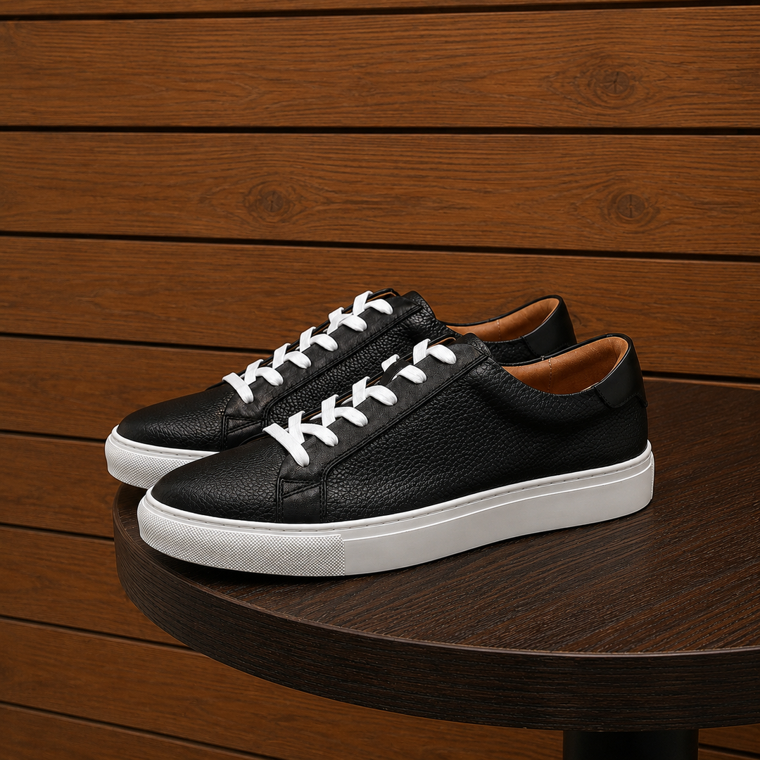 Premium Leather Lace Sneakers