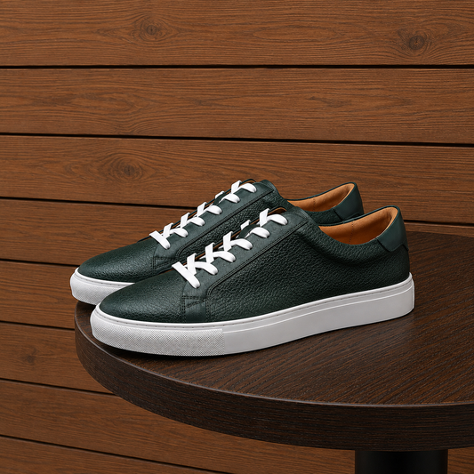 Premium Leather Lace Sneakers