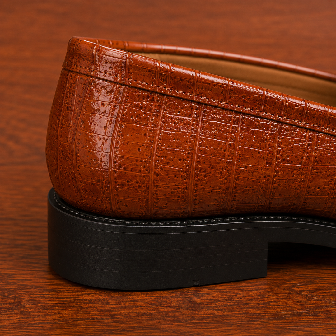 Croc Embossed Dress Loafers