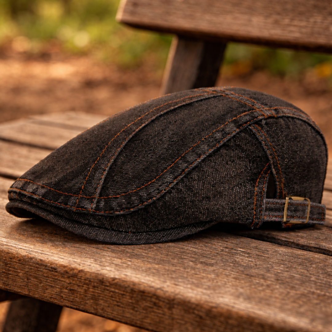 Denim Flat Cap
