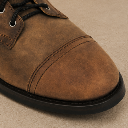 Cap Toe Leather Boots
