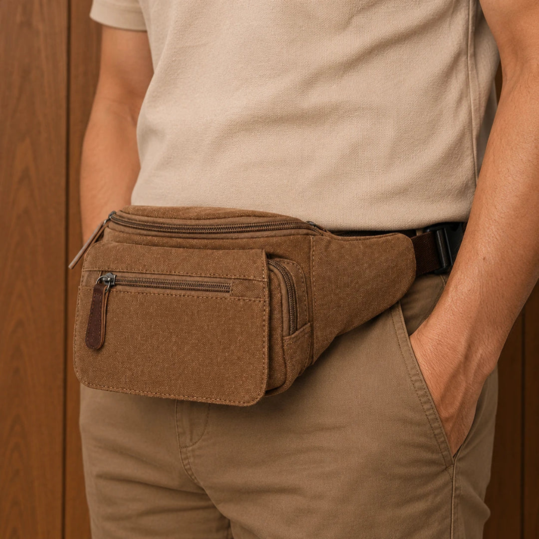 Canvas Waist Sling Bag