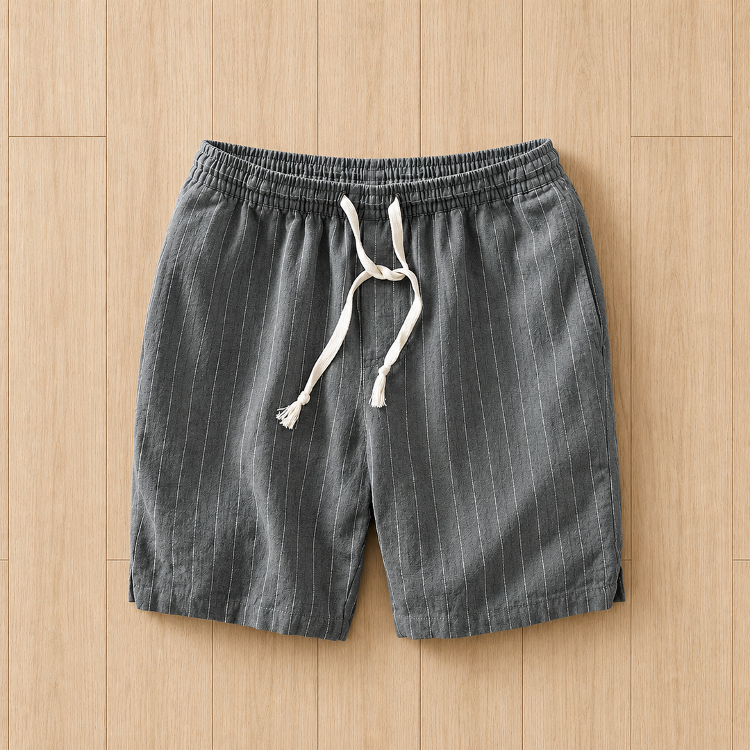 Vertical Stripe Casual Shorts