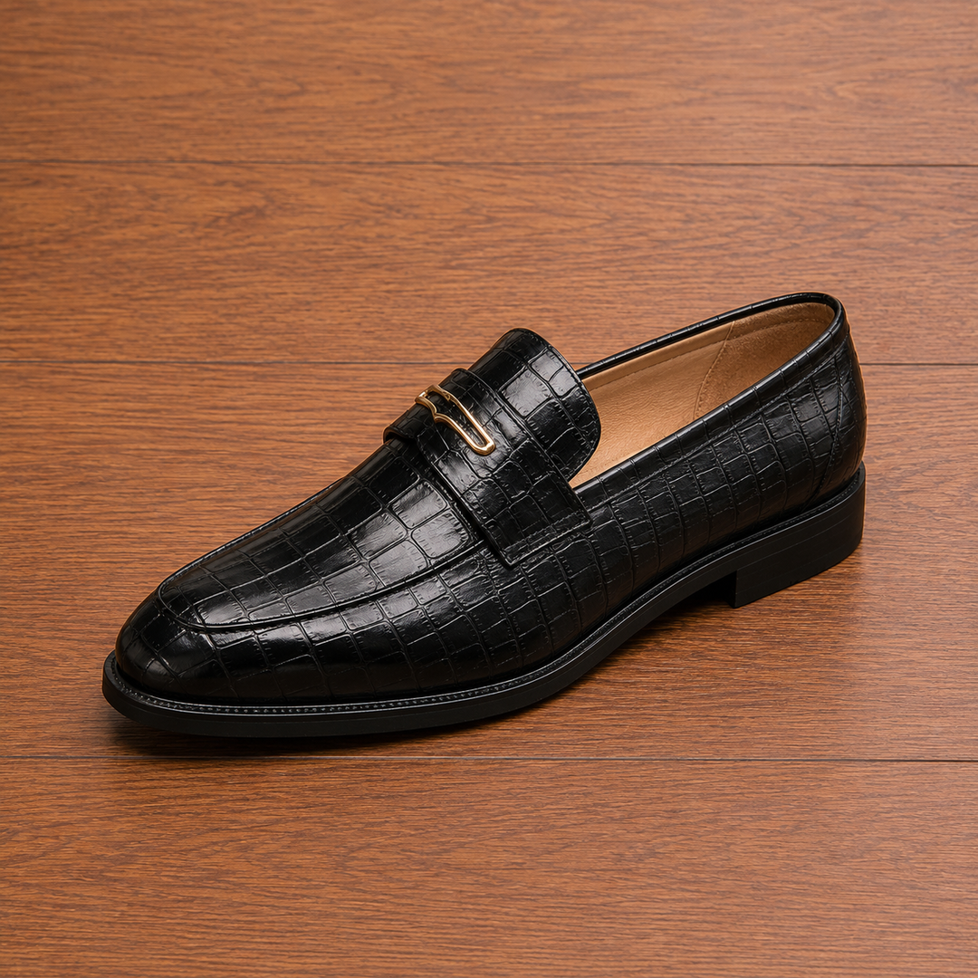 Croc Embossed Dress Loafers