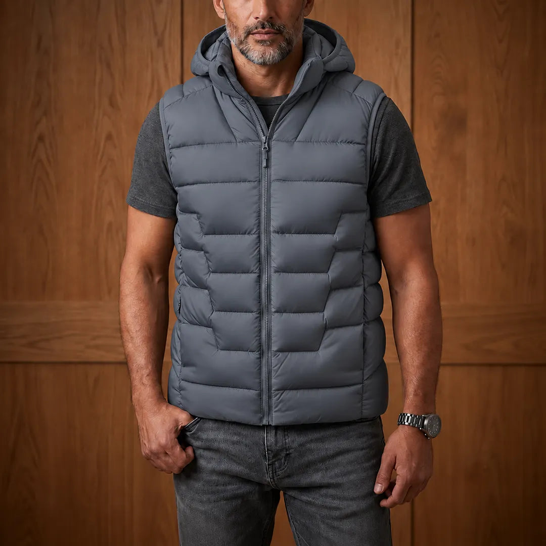Quilted Hooded Puffer Vest