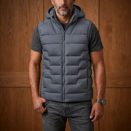 Quilted Hooded Puffer Vest