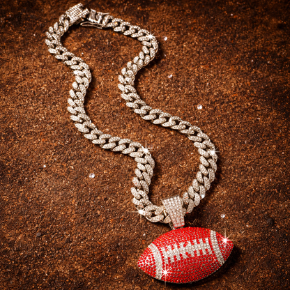 Football Pendant Necklace
